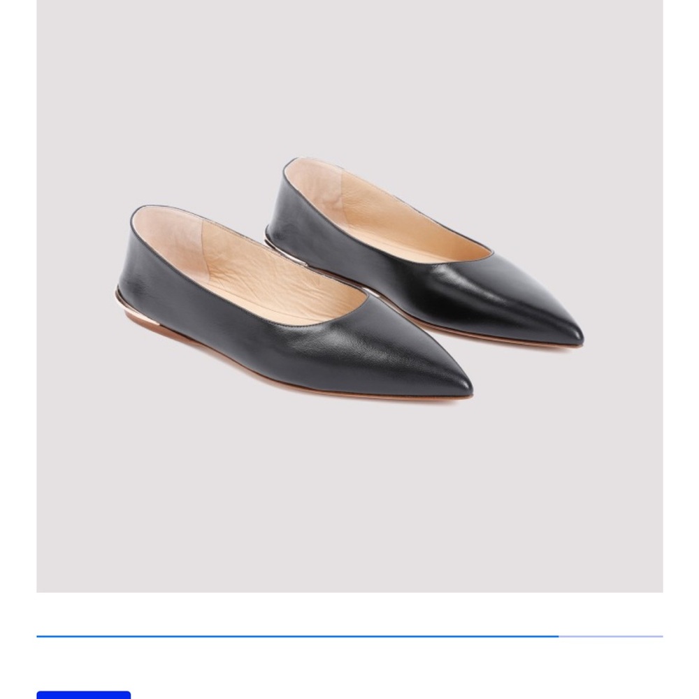Gabriela Hearst Black Lamb Leather Flats